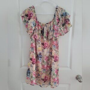 Peach Love Pastel Pink Floral Dress